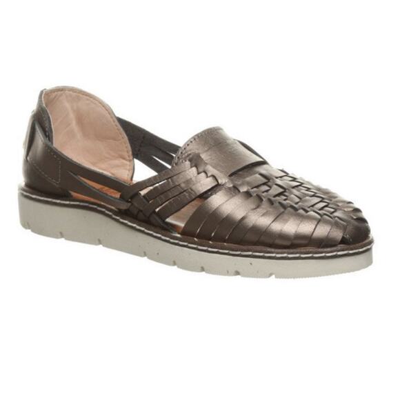 BearPaw Shoes - BEARPAW Lena Women's Leather Huaraches Sandal Lena Gunmetal Size 12 NEW